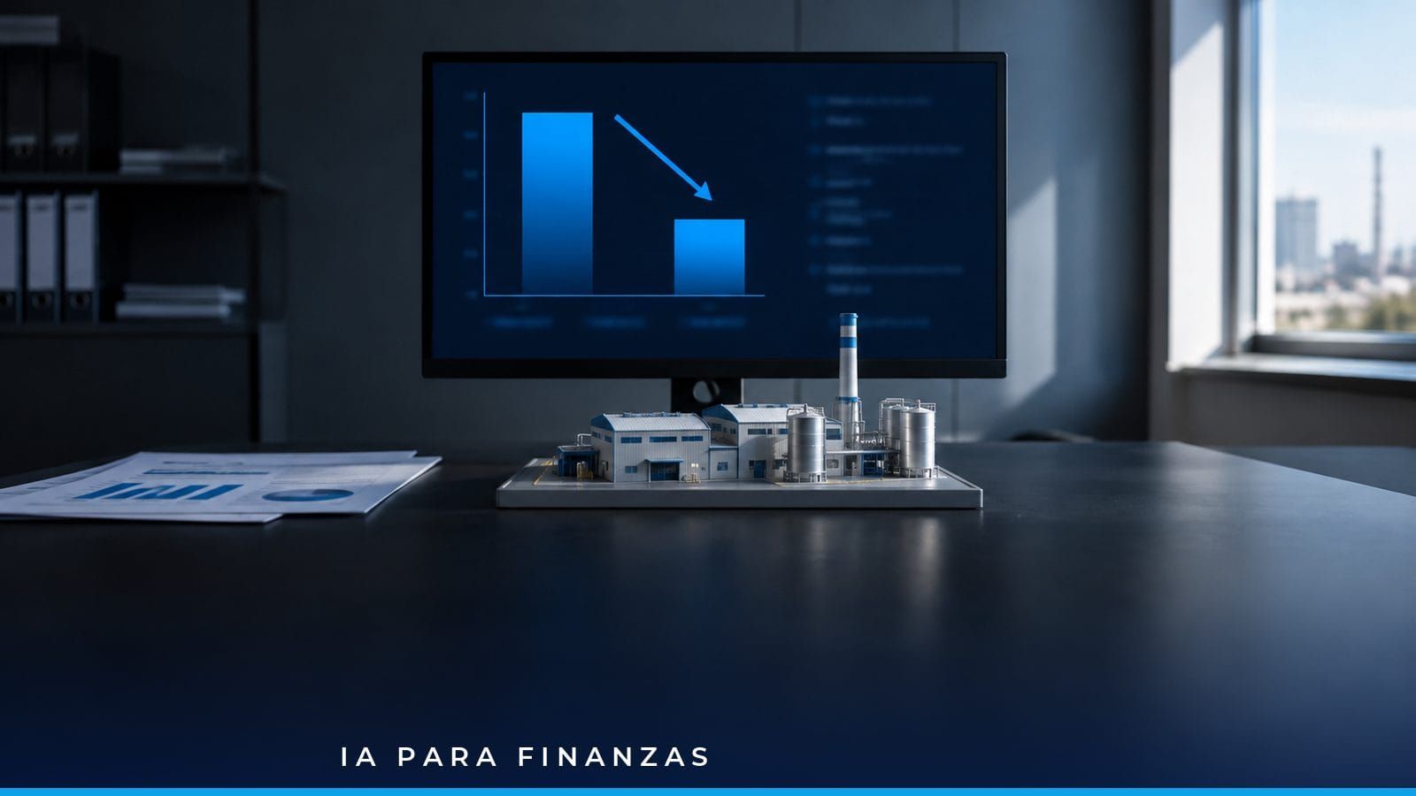 Director financiero revisando en pantalla la prueba de deterioro de activos bajo NIC 36