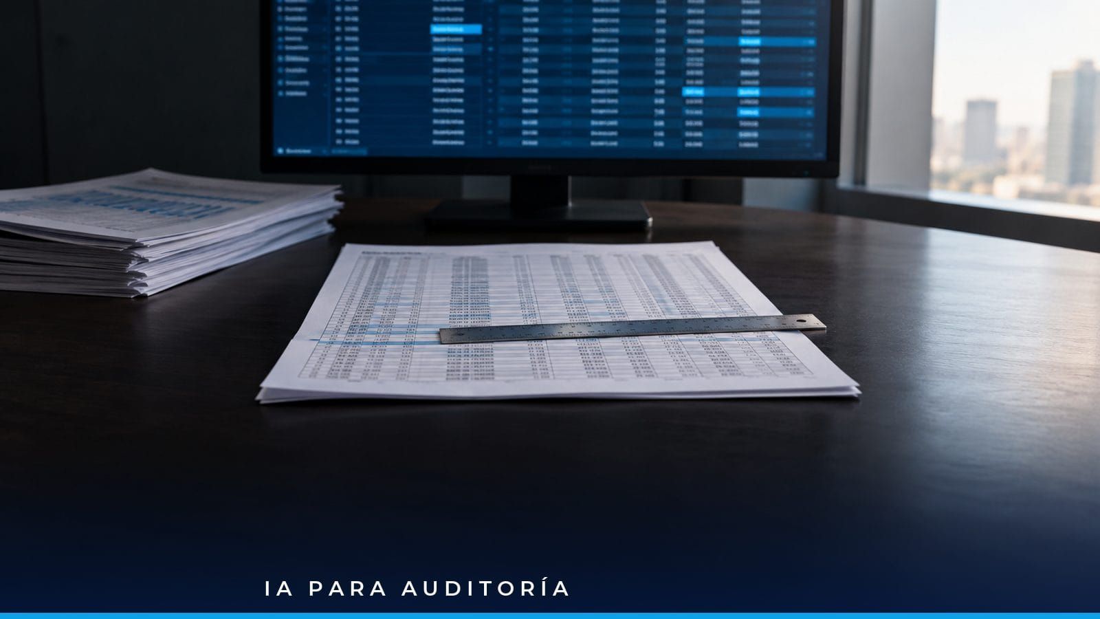 Auditor revisando en pantalla el libro diario filtrado por criterios de riesgo de fraude