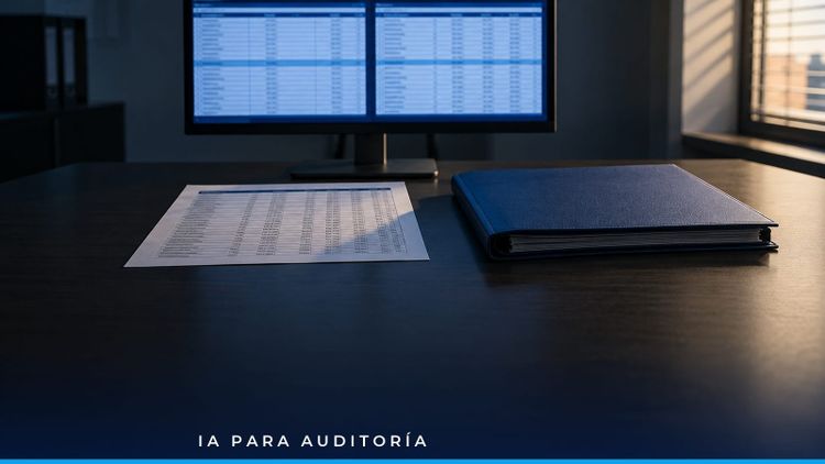 Auditora revisando en pantalla el recálculo completo de la nómina cruzado con la planilla de aportes
