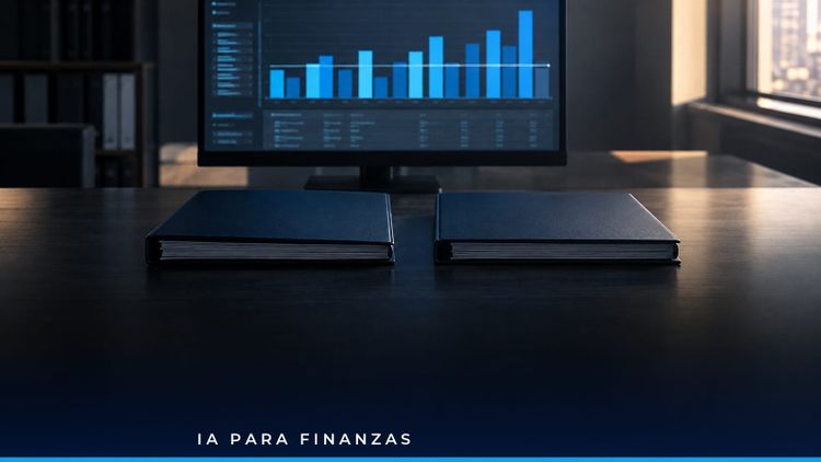 Analista financiera comparando indicadores de su empresa contra la mediana de su sector en pantalla