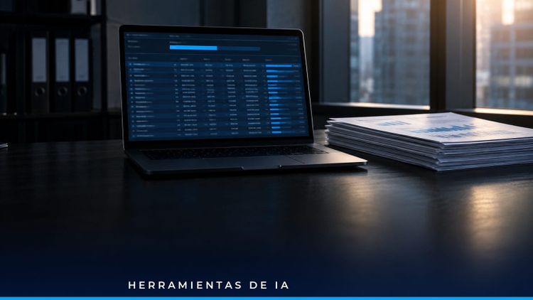 Contador descargando documentos electrónicos de la DIAN en el navegador junto a un reporte con riesgos fiscales