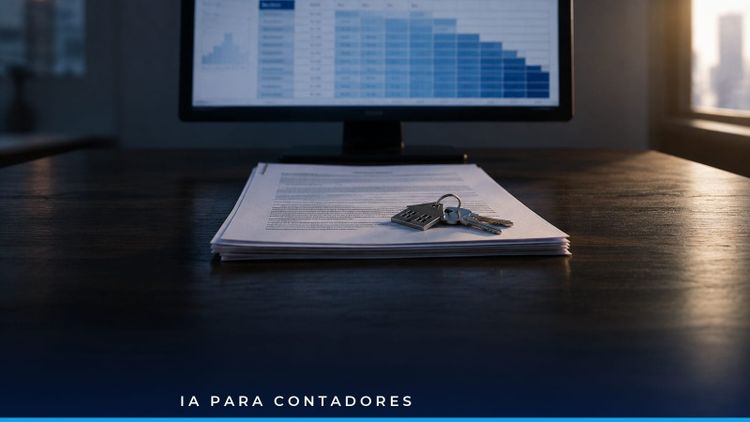 Contador revisa contrato de arrendamiento y tabla de amortización del derecho de uso