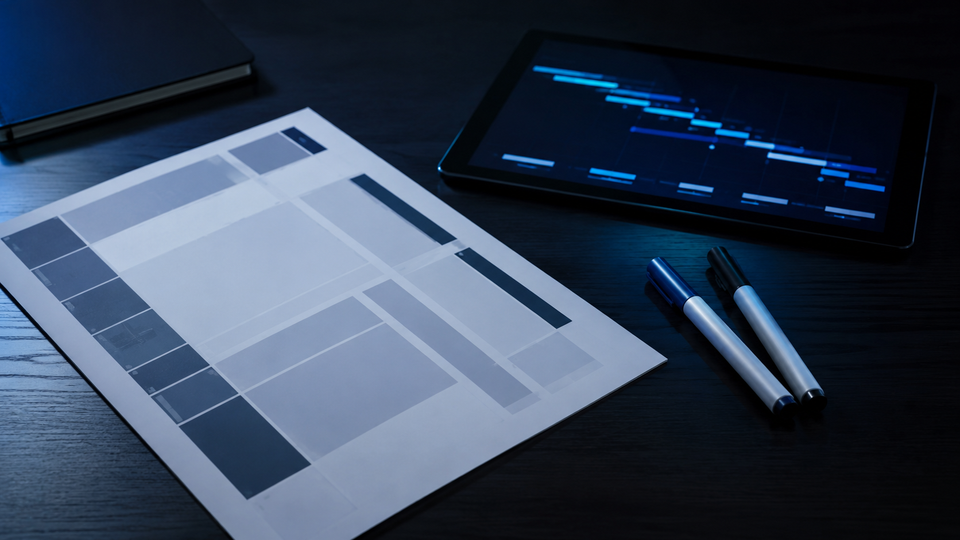 Auditor revisando matriz de riesgos y materialidad en pantalla con apoyo de inteligencia artificial