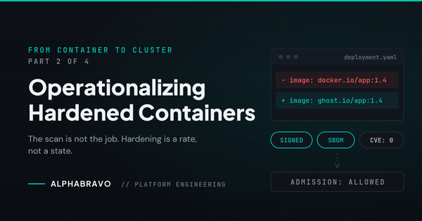 Operationalizing Hardened Containers: The Scan Is Not the Job
