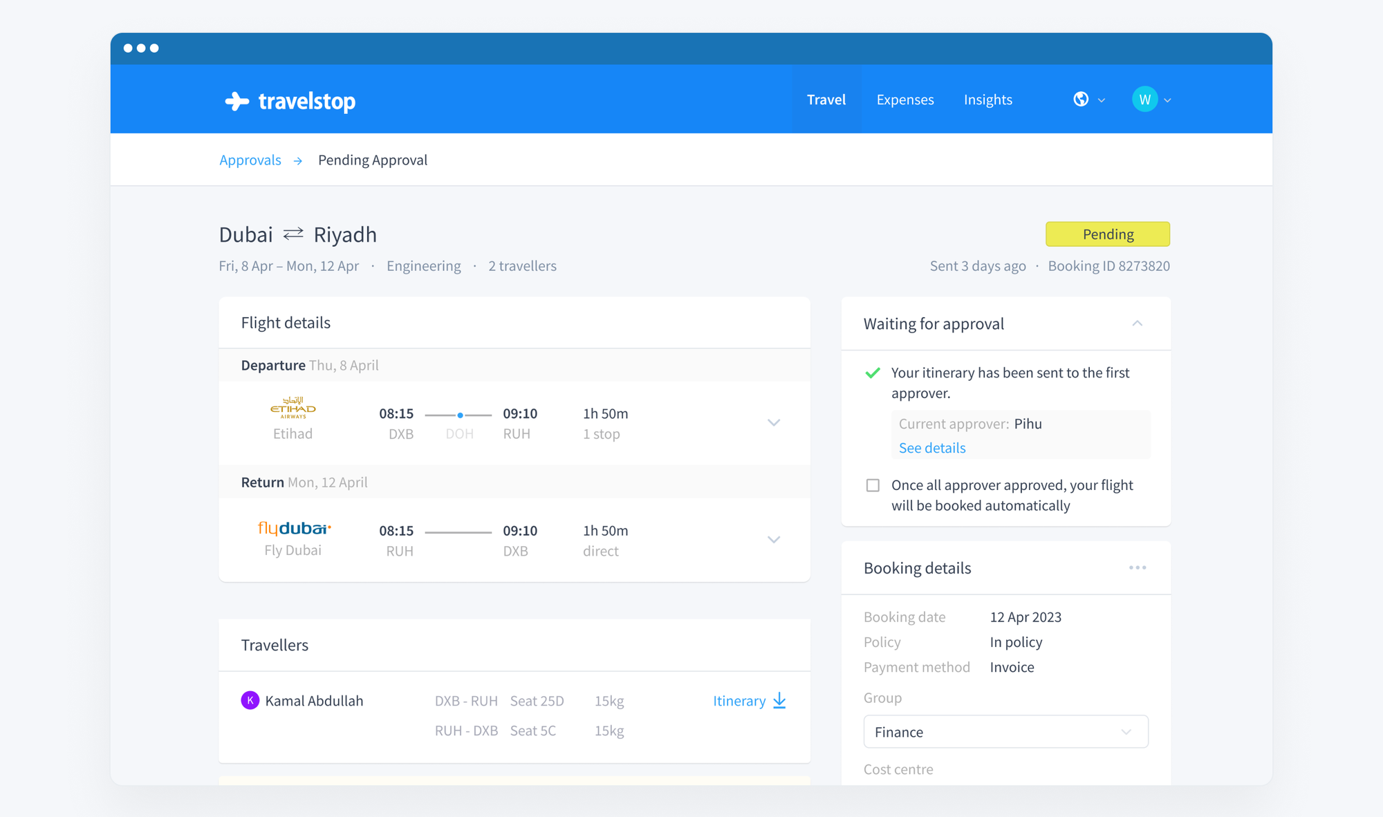 Travelstop Helping in Travel Approval Workflow - Travelstop