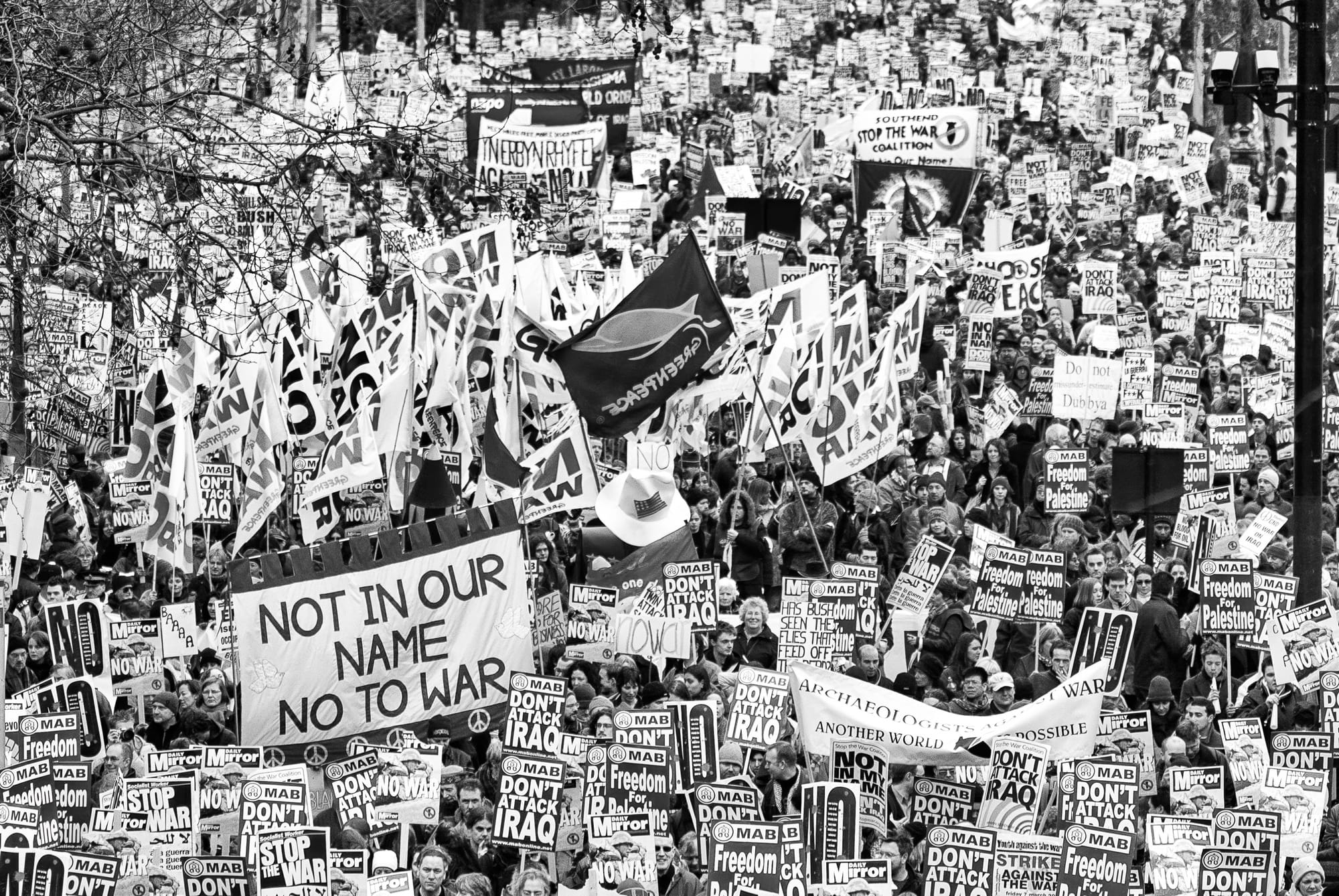 Iraq War demonstration, as part of Turner Contemporary's Resistance. Photo: Andrew Wiard