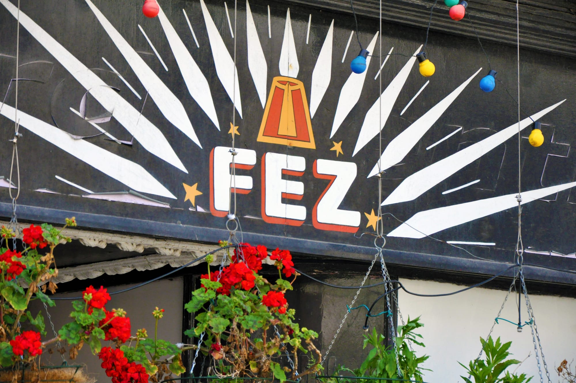 The sign on the front of Margate micro-pub Fez