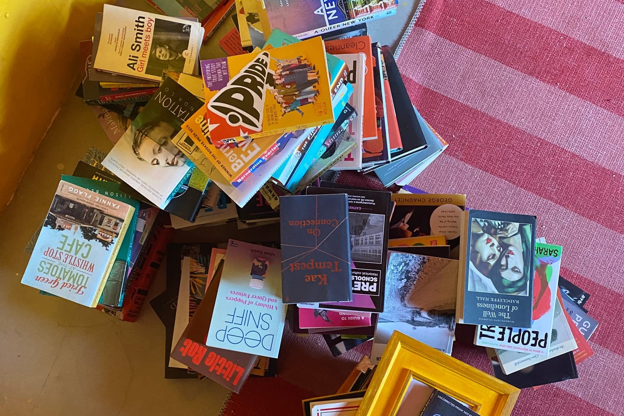All books have been donated. Photo: Margate Queer Library & Archive