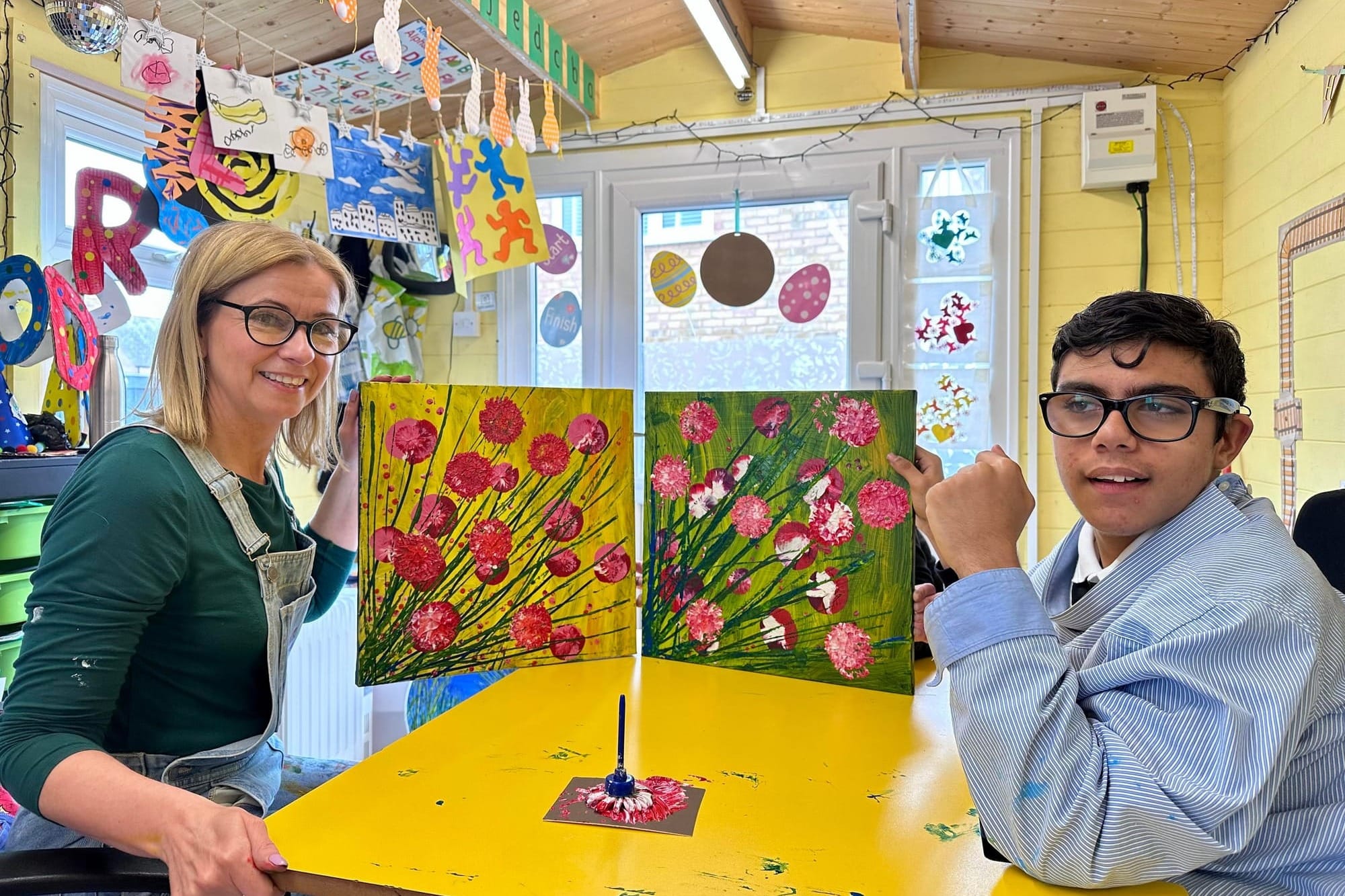 Sandra and Dalibor at the studio. Photo: Sandra Art4All