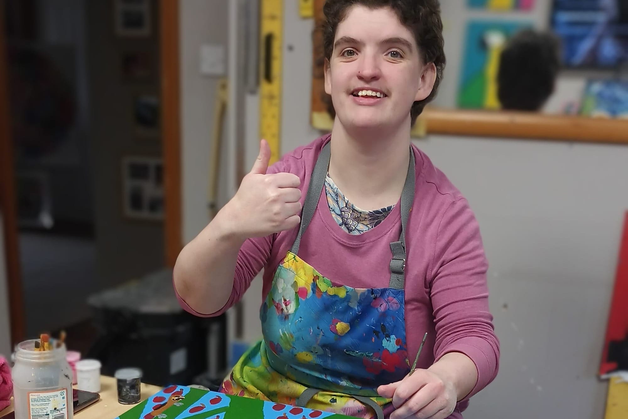 Harriet working in the studio. Photo: Sandra Art4All