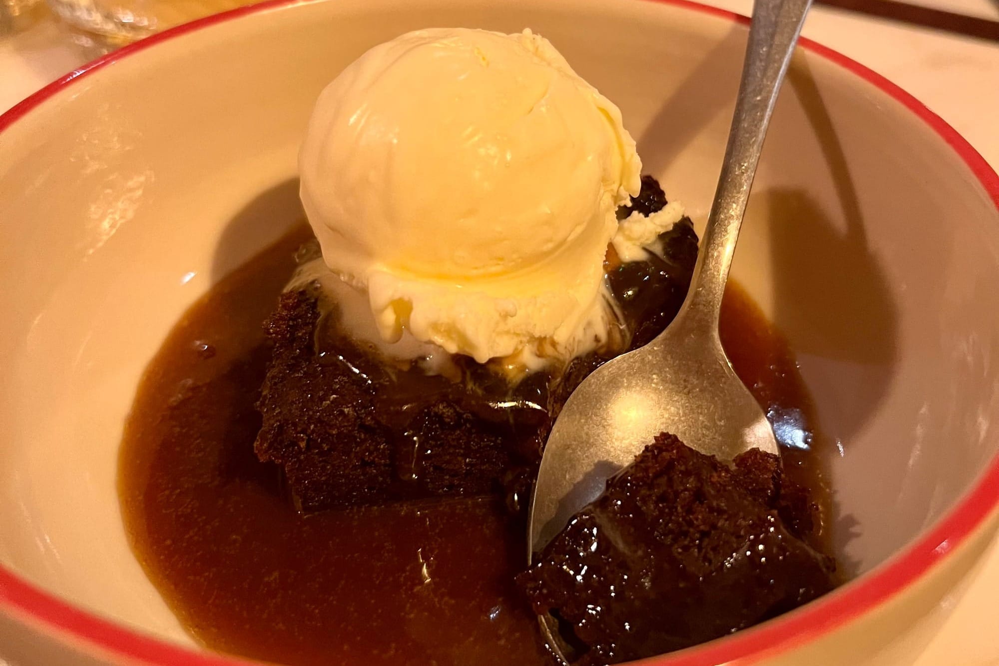 Not the best photo, but probably the best sticky toffee pudding in Margate. Photo: Strange Tourist
