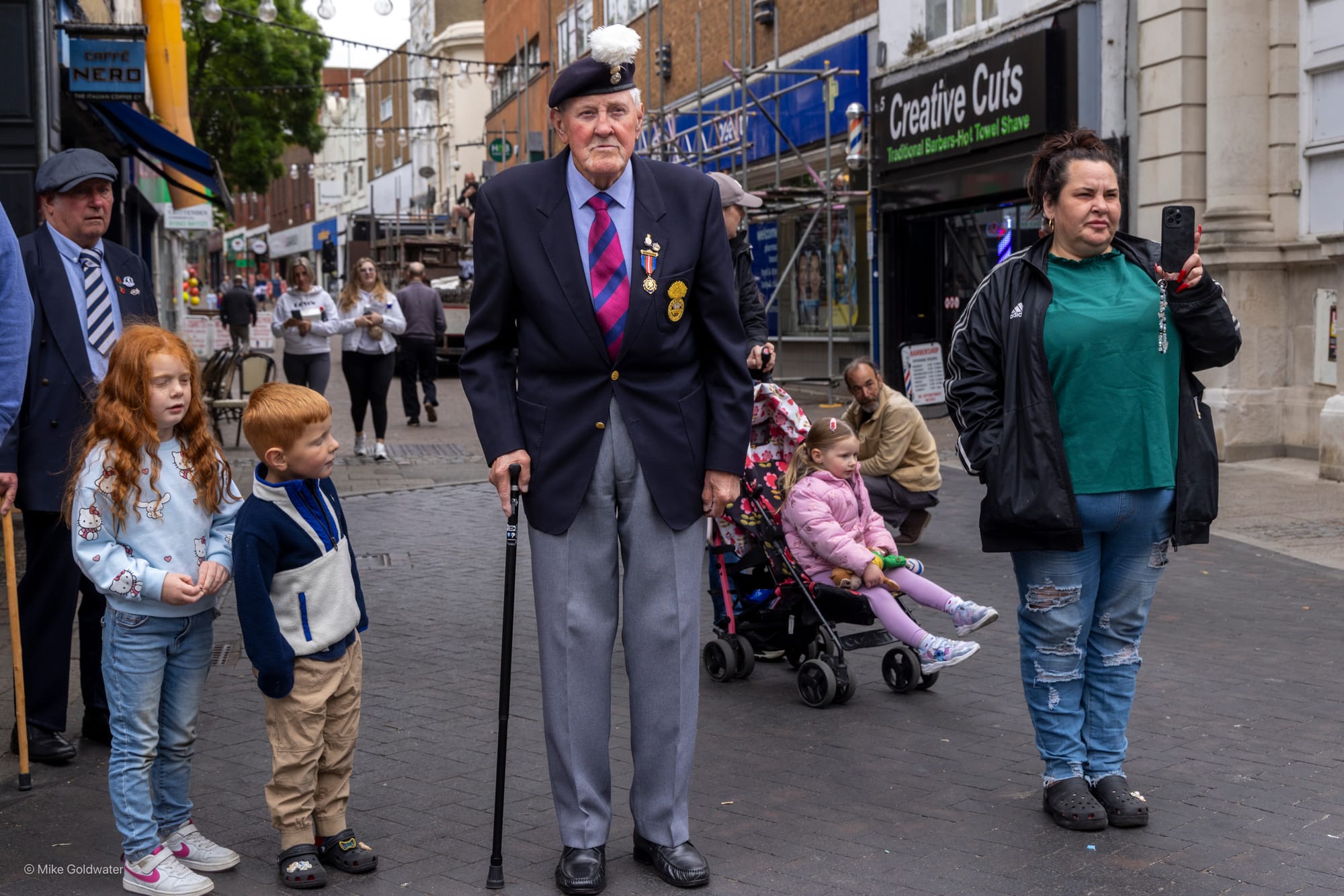 War veteran standing on Ramsgate High Street
