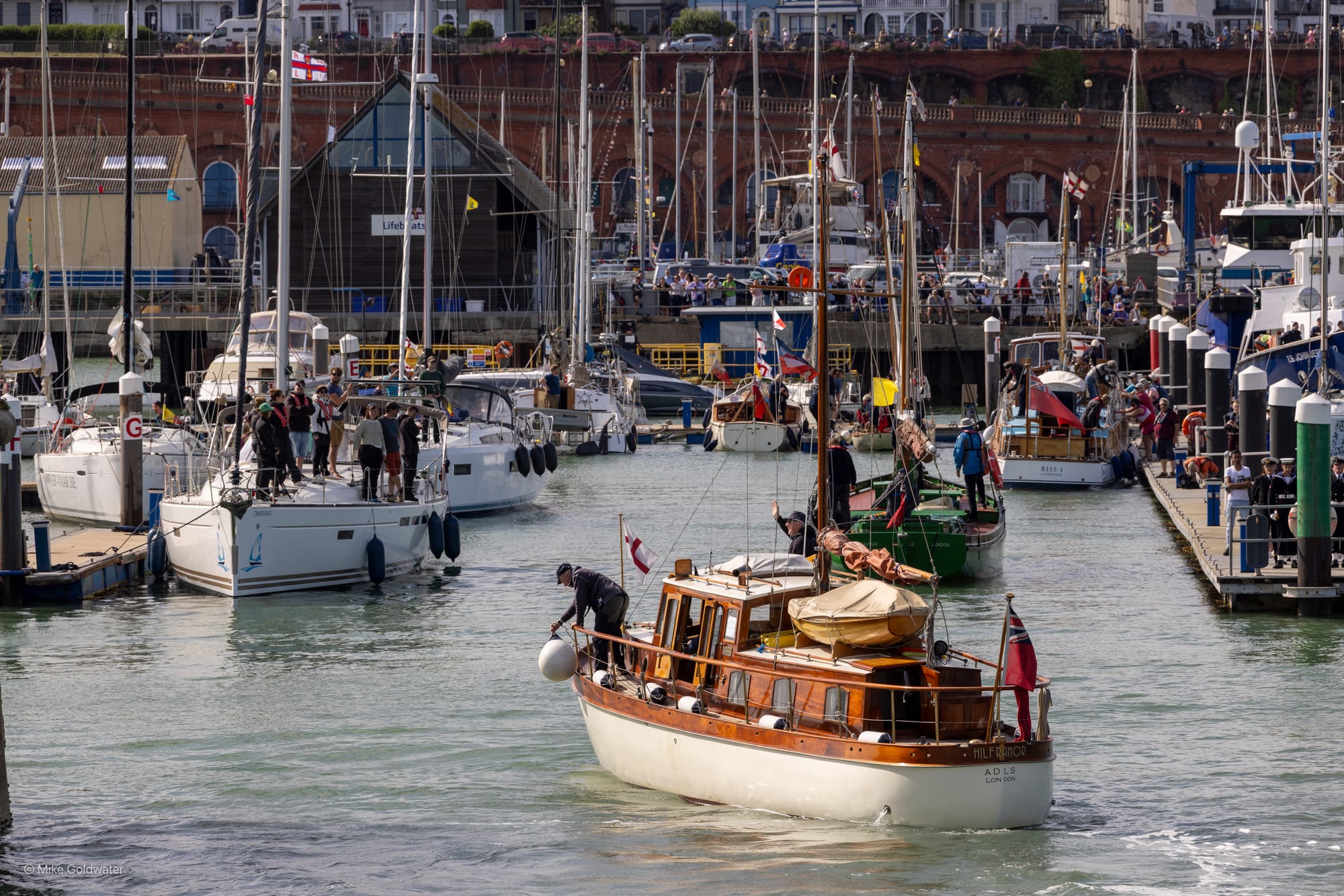 Vintage boats entering Ramsgate Harbour