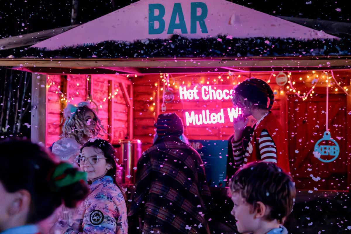 A bar at a Christmas event