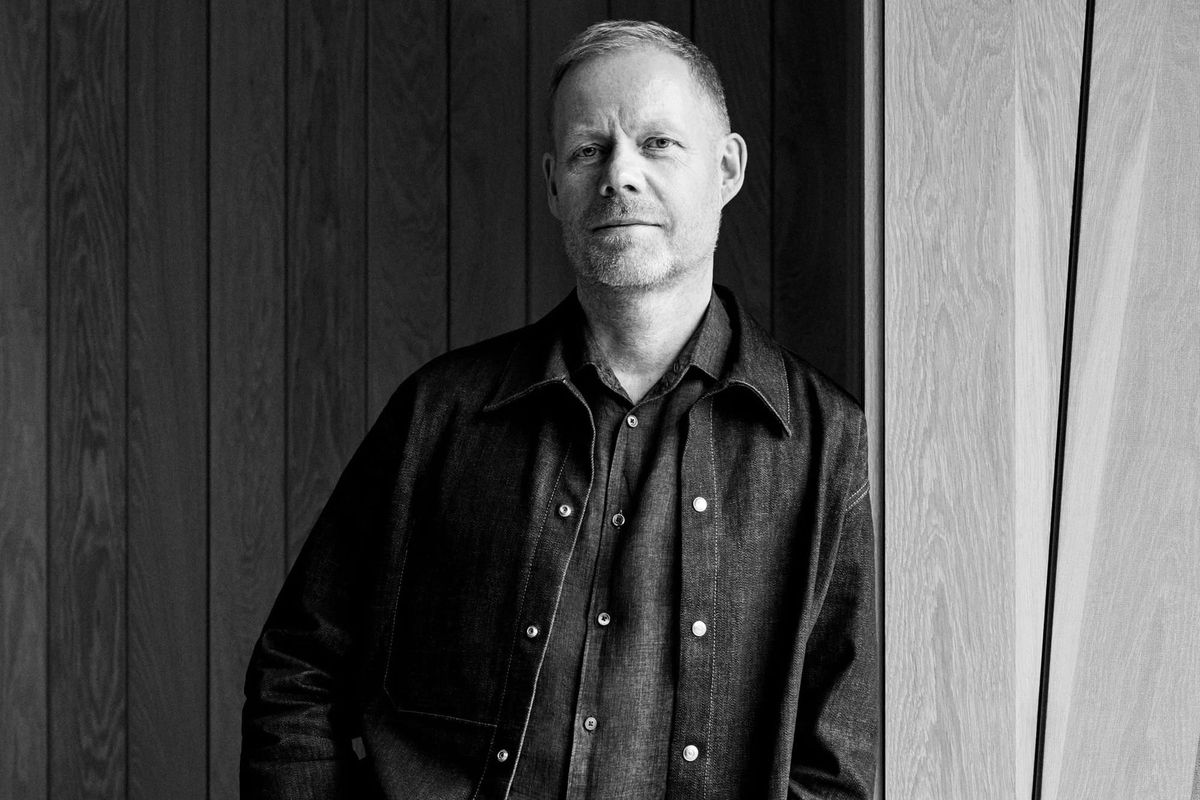 Composer Max Richter shot in black and white