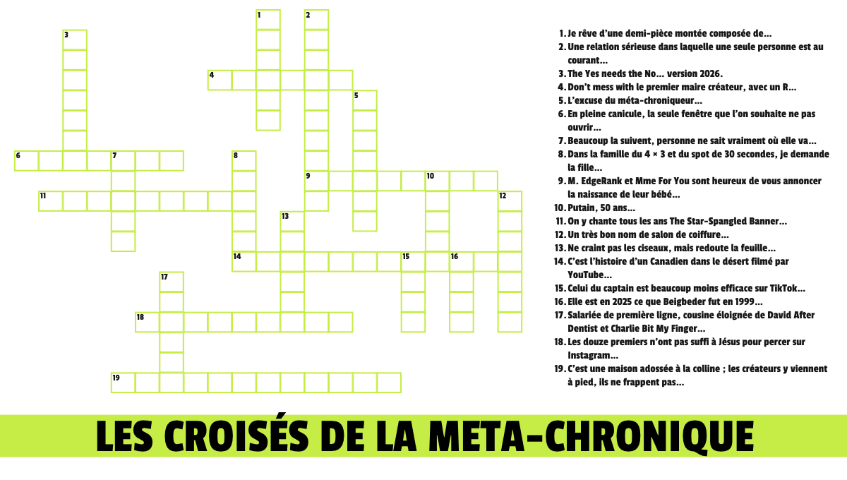 De quoi les mots croisés sont-ils le nom ?