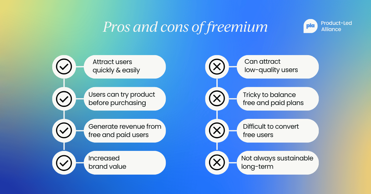 Pros and cons of freemium