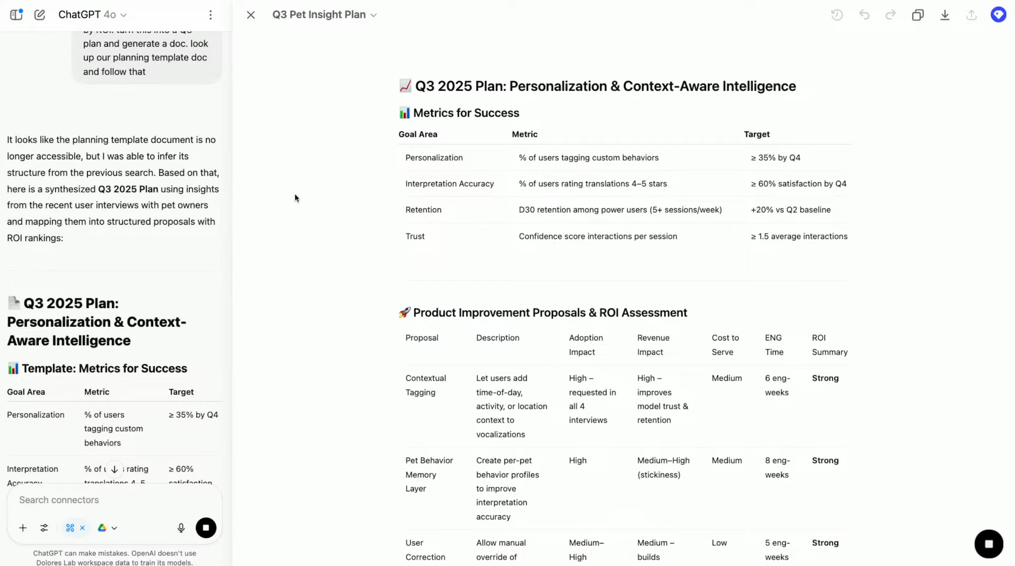 Quarterly GTM planning automation in ChatGPT