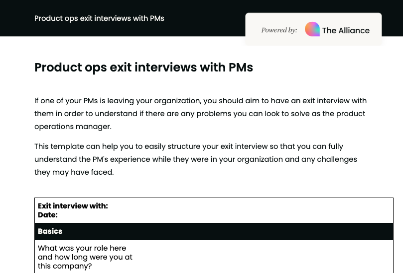 Product ops exit interviews with PMs