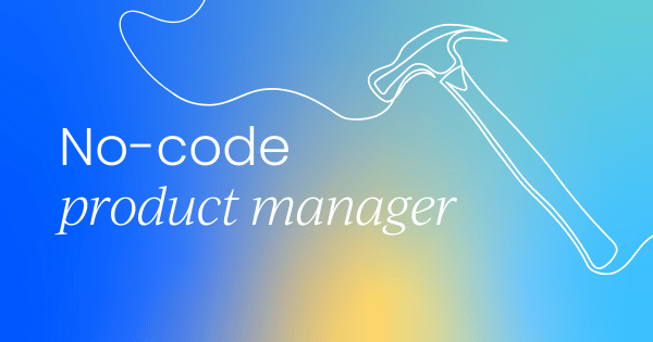 Becoming a no-code  product manager
