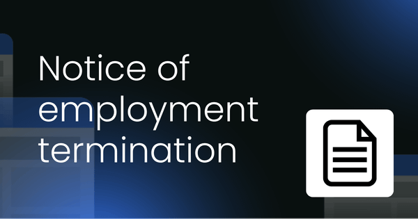 Notice of employment termination  template