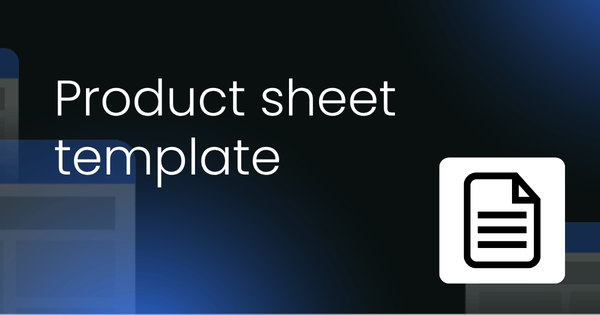 Product sheet  template