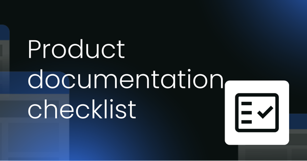 Product documentation  checklist template