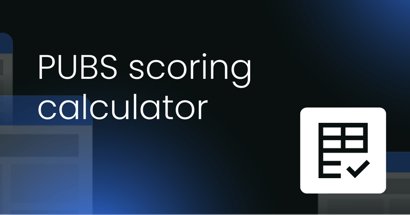 PUBS prioritization scoring  framework