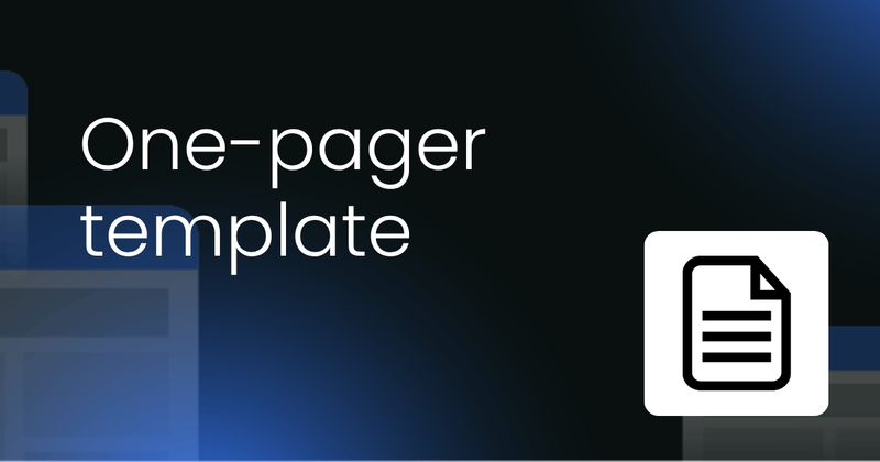 One-pager  template