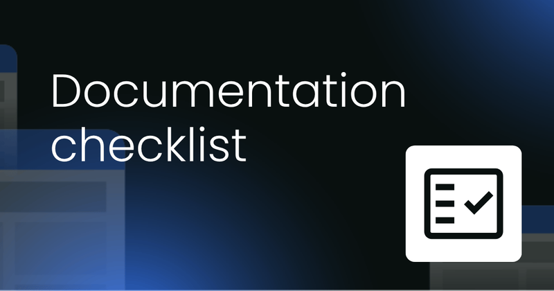 Product documentation  checklist template