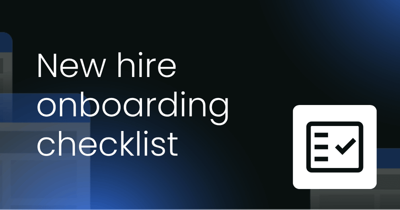 New hire onboarding  checklist