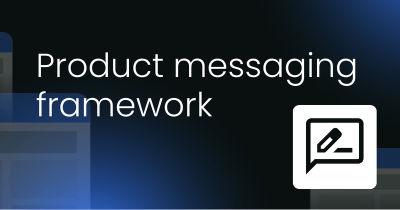 Product messaging  framework
