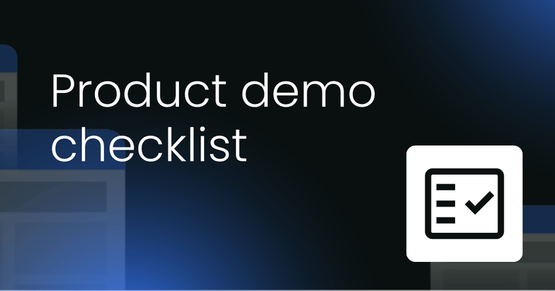 Product demo  checklist