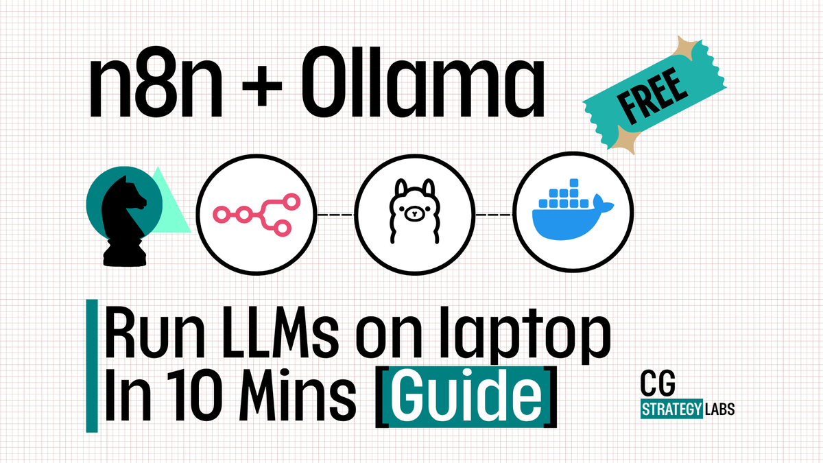 Set Up n8n + Ollama: Free Local LLMs on your laptop in 10 mins