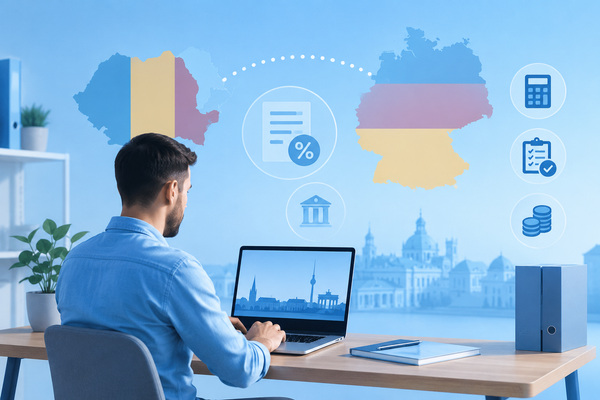 Taxe pentru românii care lucrează remote din România pentru un angajator german 