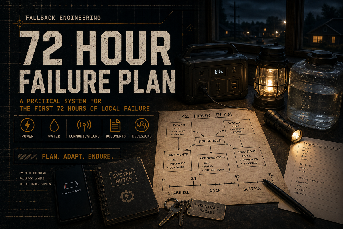 The 72-Hour Failure Plan: What We Are Actually Building