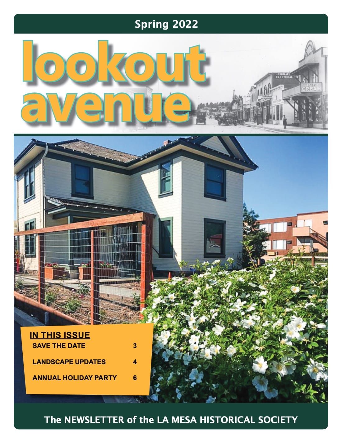 Front cover of newsletter Spring 2022