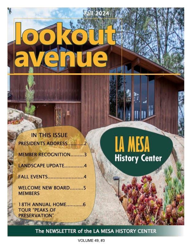 Front cover of Lookout Avenue newsletter Fall 2024