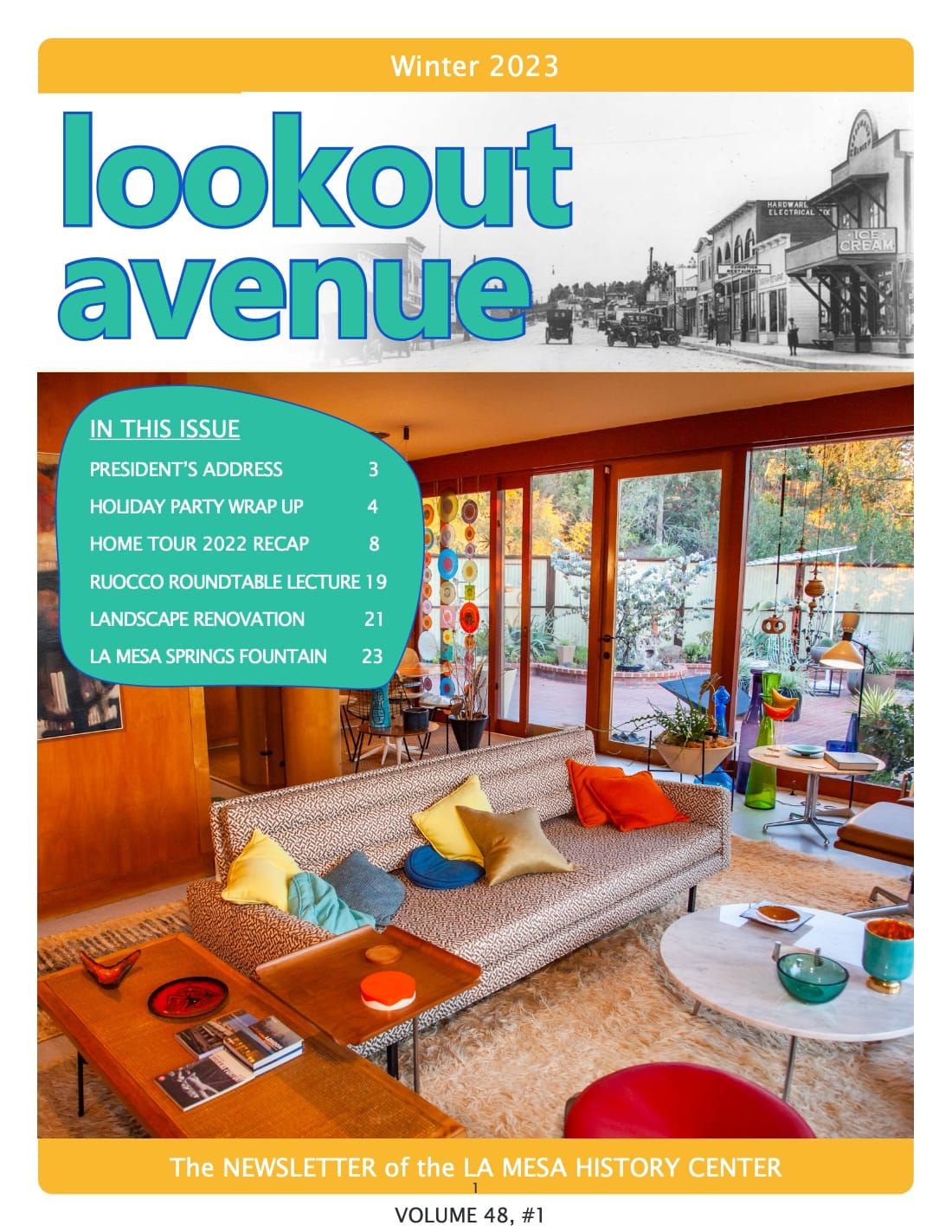 Front cover of newsletter Winter 2023