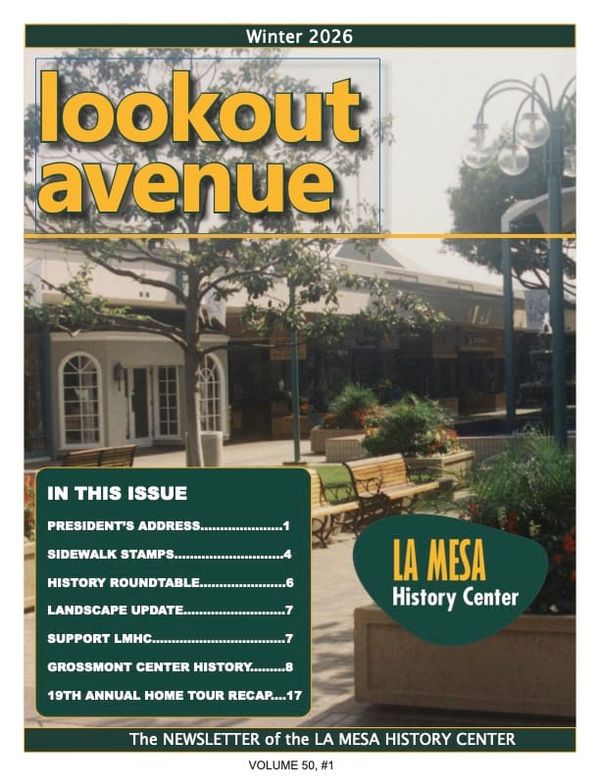 Front cover of Lookout Avenue newsletter Winter 2026