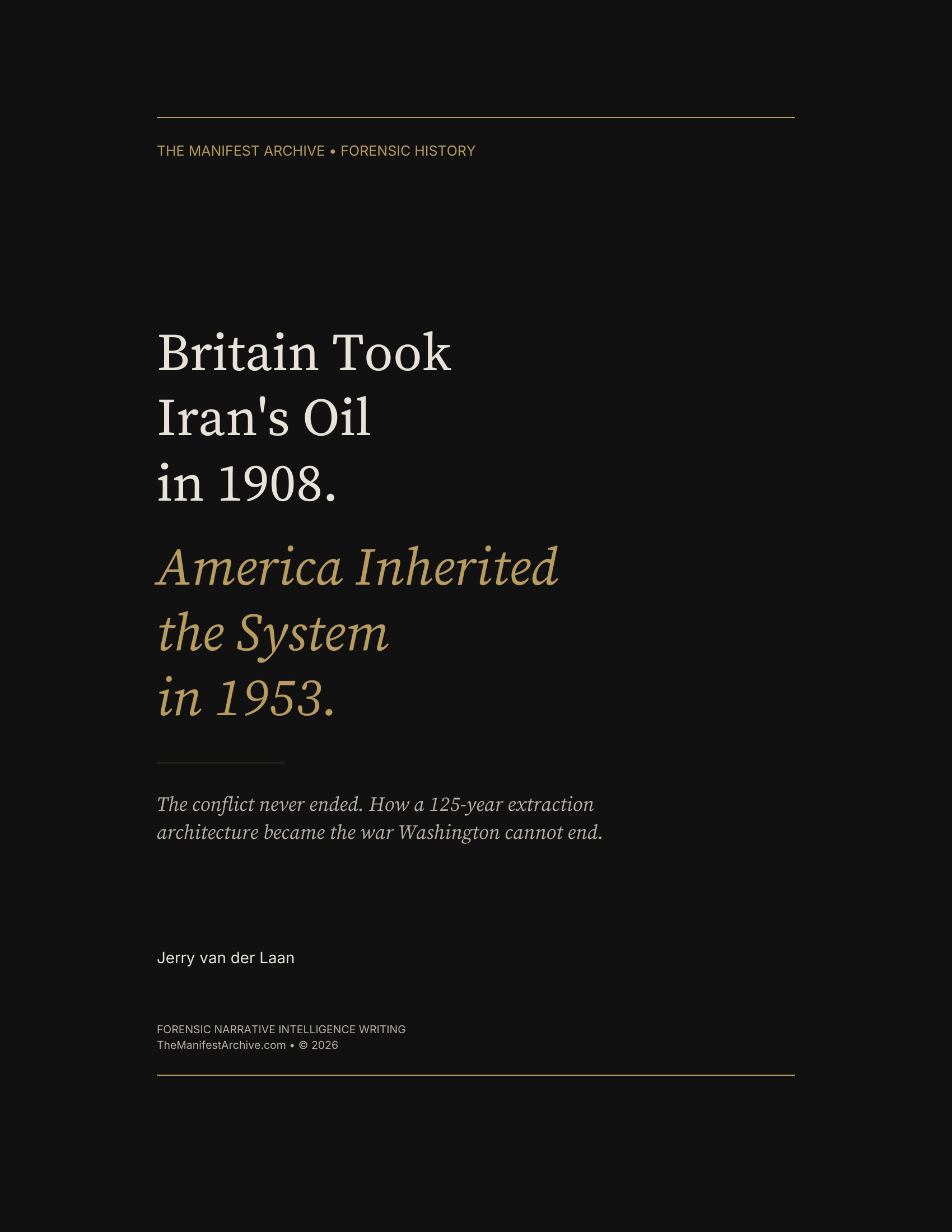 Britain Took Iran's Oil cover