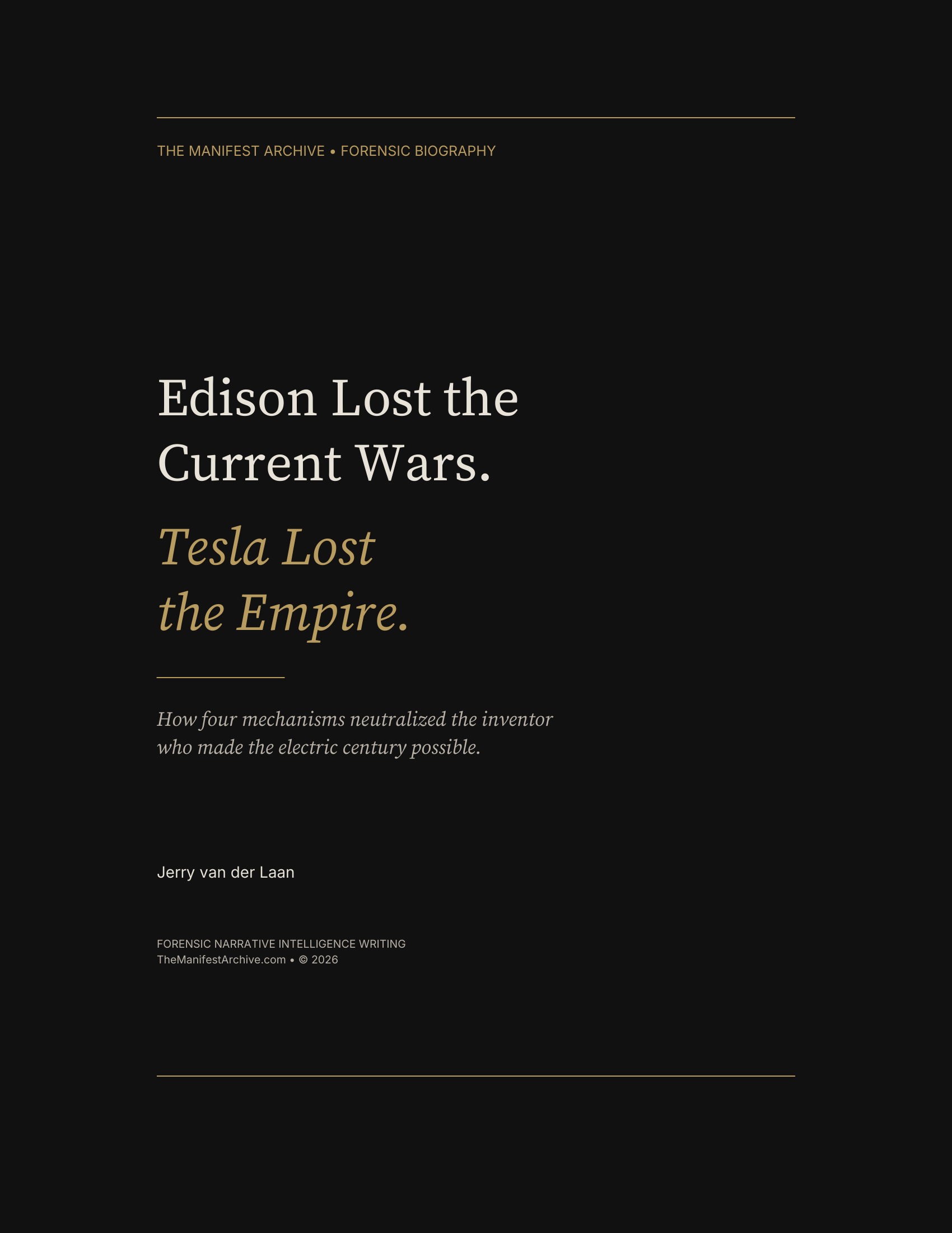 Tesla Lost the Empire cover