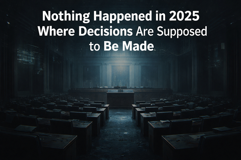 Nothing Happened in 2025 Where Decisions Are Supposed to Be Made