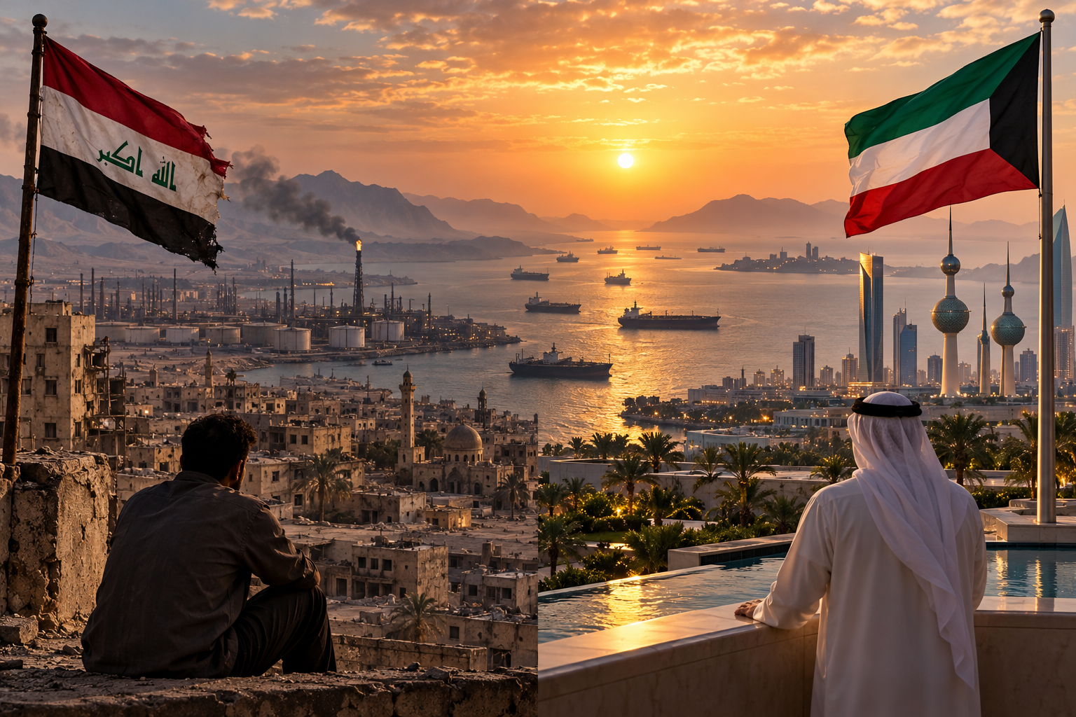 Kuwait and Iraq Are Losing the Same Share of Their Economy. Only Iraq Devalued.