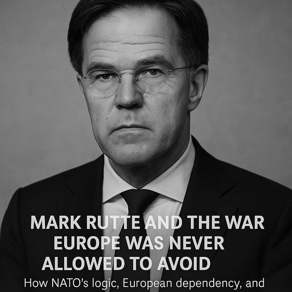 Mark Rutte and the War Europe Was Never Allowed to Avoid