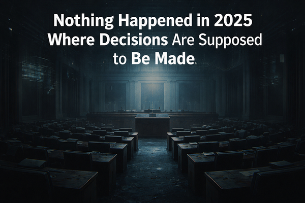 Nothing Happened in 2025 Where Decisions Are Supposed to Be Made