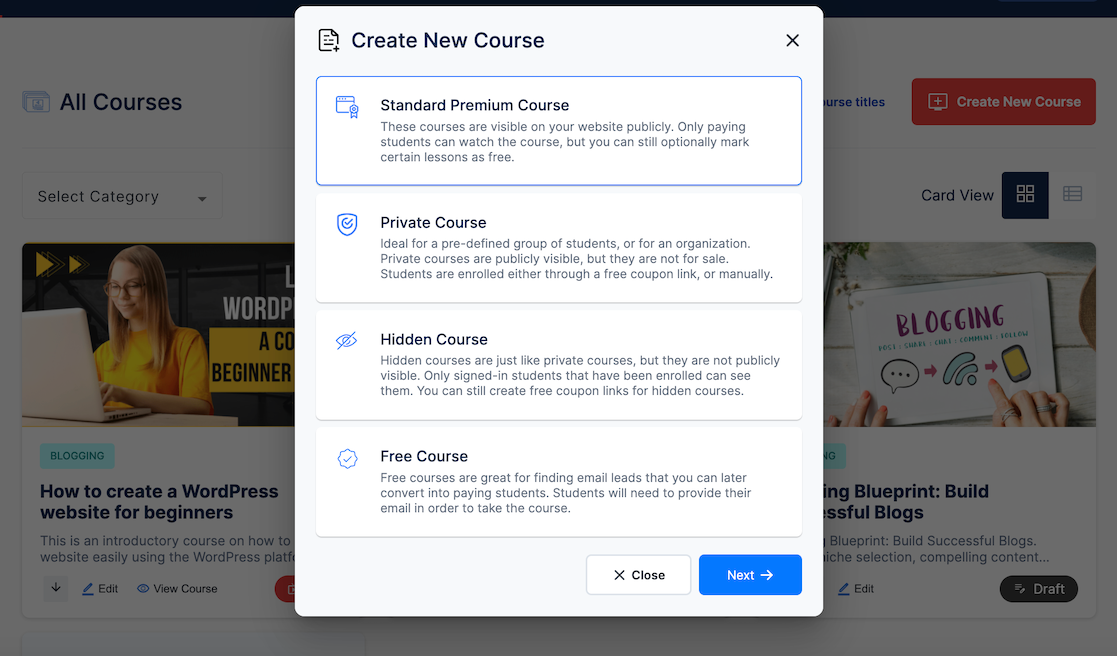 What Type of Course Should I Create? (Premium, Free, Private, Hidden)