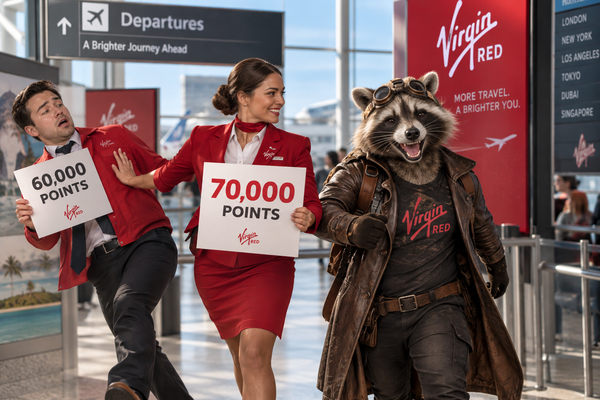 Virgin Red Rewards Mastercard 70,000 point targeted welcome offer