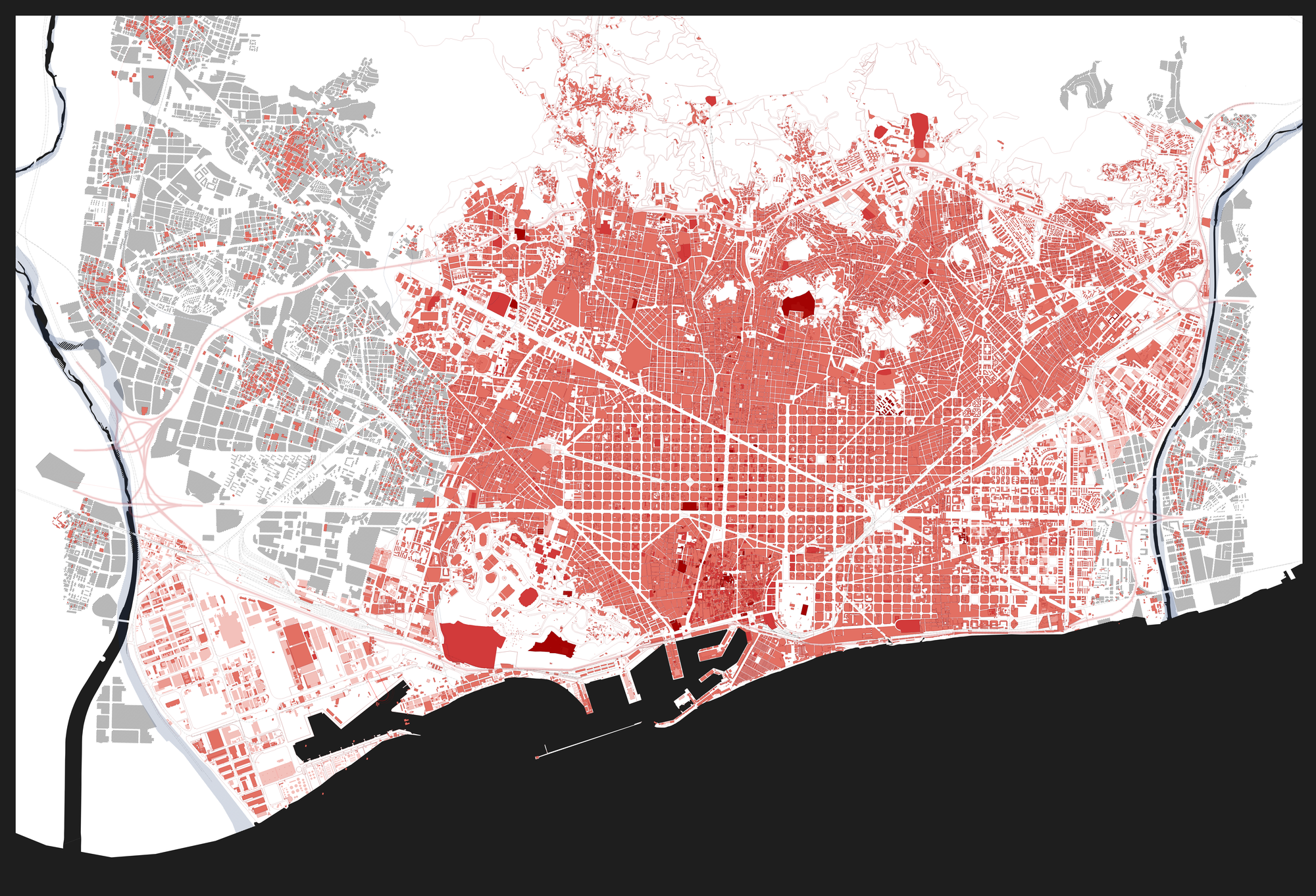 Mapa histórico de Barcelona
