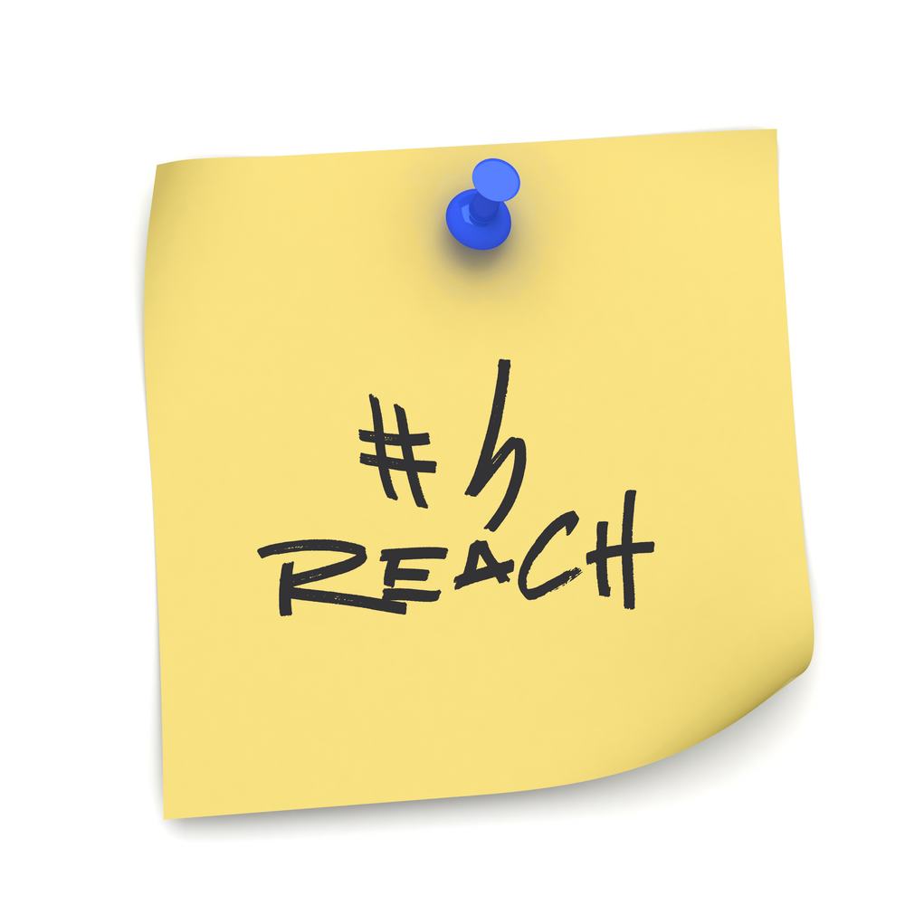Post it note that reads" "#5 Reach"